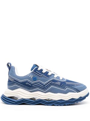IRO Wave lace-up denim sneakers - Blue