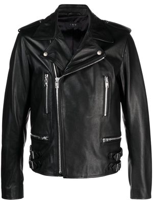 IRO zip-up leather biker jacket - Black