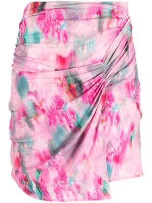 IRO Zirana draped high-waisted skirt - Pink