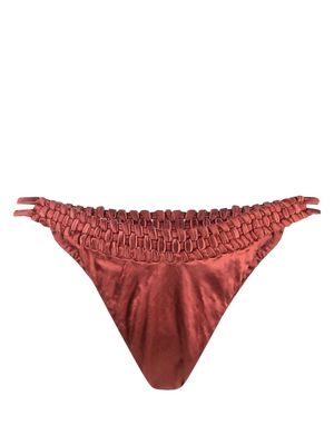 Isa Boulder chain-link detailing bikini bottom - CHERRY