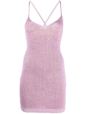 Isa Boulder crochet bodycon minidress - Pink