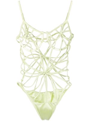 Isa Boulder cut-out top - Green