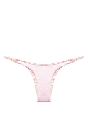 Isa Boulder Grand satin bikini bottoms - Pink