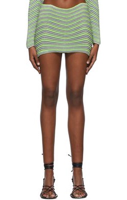 ISA BOULDER Green Bodycurl Mini Skirt