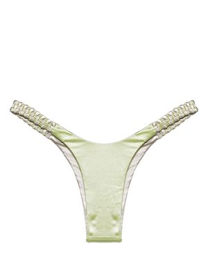 Isa Boulder Highweave reversible bikini bottoms - Green