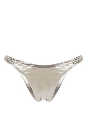 Isa Boulder Highweave reversible bikini bottoms - Silver