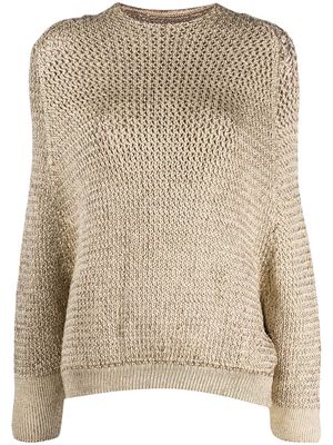 Isa Boulder hooded knit top - Yellow
