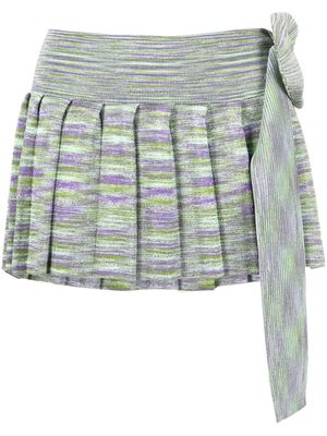Isa Boulder pleat mini skirt - Green