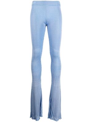 Isa Boulder ribbed-knit leggings - Blue