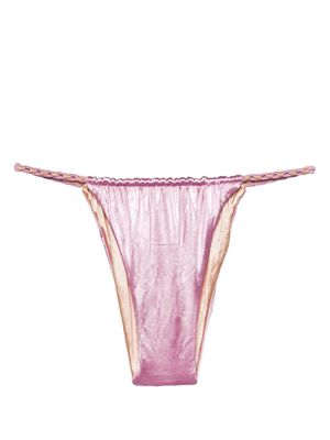 Isa Boulder ruched reversible bikini bottoms - Pink
