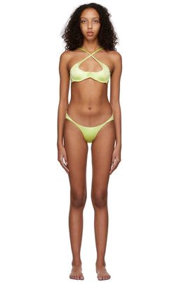 Isa Boulder SSENSE Exclusive Green Heart Bikini