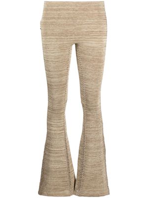 Isa Boulder Tent knitted flared trousers - Gold
