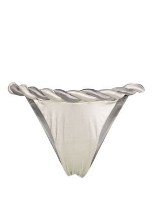 Isa Boulder twisted-waistband bikini bottoms - Silver