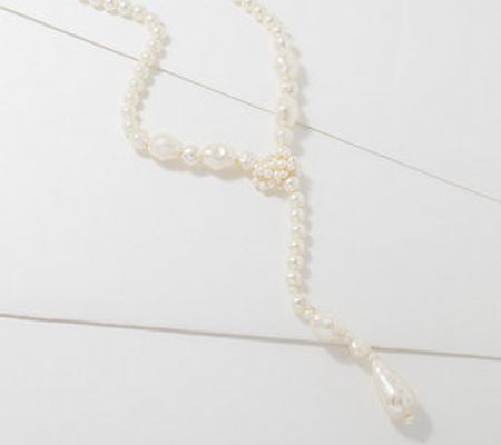 Isaac Mizrahi Live] Faux Pearl Y Necklace