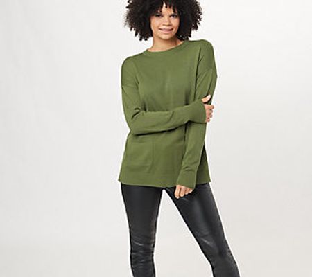 Isaac Mizrahi Live] Pullover Sweater with Pockets