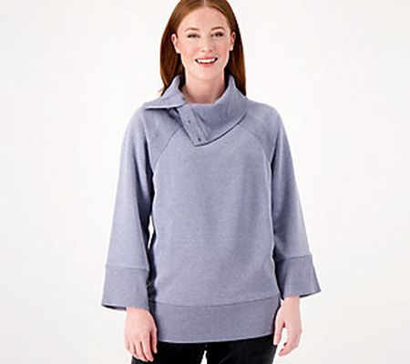 Isaac Mizrahi Live] Soho Plushed Back Pullover w/Button Detail