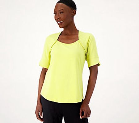 Isaac Mizrahi Live] Wrapped Neckline Top with Tulip Sleeve