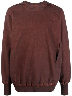 Isaac Sellam Experience acid-wash crew neck jumper - Red