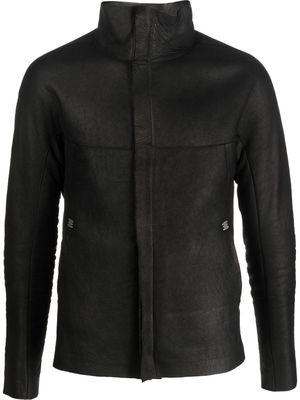 Isaac Sellam Experience crinkled zip-up leather jacket - Black