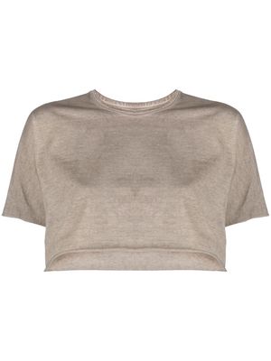Isaac Sellam Experience cropped short-sleeved T-shirt - Neutrals