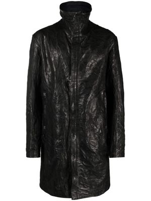 Isaac Sellam Experience leather wrinkled-effect jacket - Black