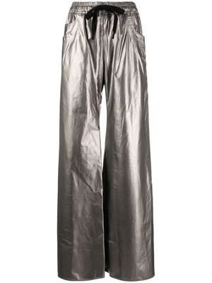 Isaac Sellam Experience metallic-finish drawstring trousers - Silver