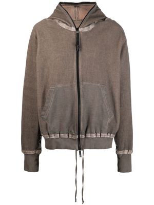 Isaac Sellam Experience metallic-trim detail hoodie - Brown