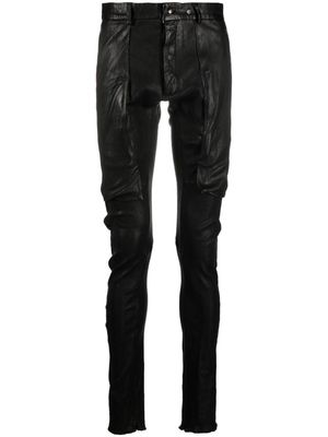Isaac Sellam Experience mid-rise skinny-cut leather trousers - Black
