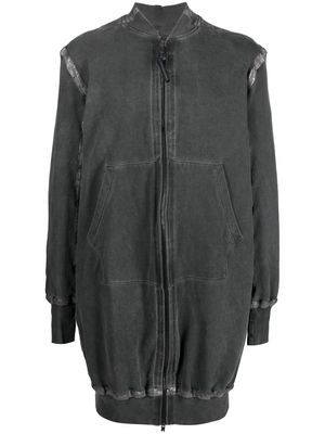Isaac Sellam Experience seam-detailing zip-up midi coat - Grey