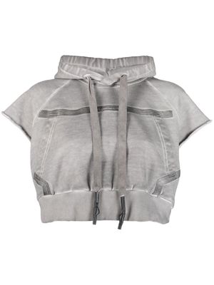 Isaac Sellam Experience short-sleeved pullover hoodie - Grey