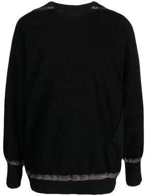 Isaac Sellam Experience stripe-print organic cotton jumper - Black