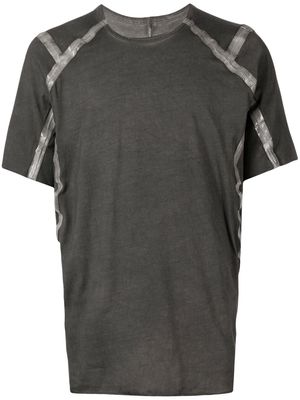 Isaac Sellam Experience tape-embellished short-sleeve T-shirt - Grey