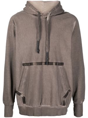 Isaac Sellam Experience washed-effect cotton hoodie - Grey