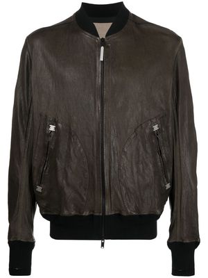 Isaac Sellam Experience zip-detail leather jacket - Green
