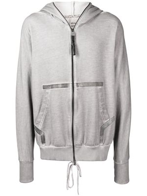 Isaac Sellam Experience zip-up faded organic-cotton hoodie - Grey