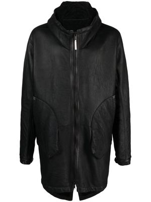Isaac Sellam Experience zip-up hooded coat - Black