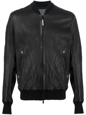 Isaac Sellam Experience zipped-up leather bomber jacket - Black