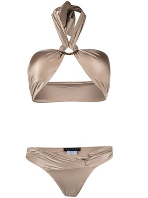 Isabel Beachwear Krystal Multishape halterneck bikini - Neutrals