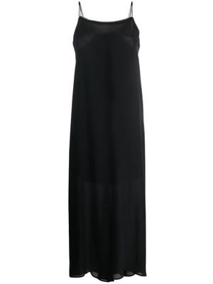 Isabel Benenato high-low silk dress - Black