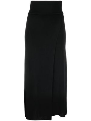 Isabel Benenato knitted straight skirt - Black