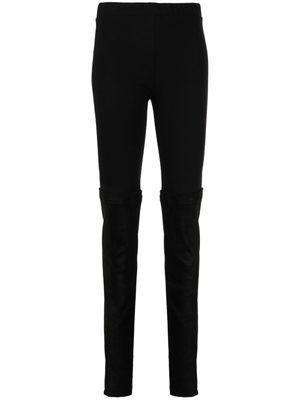 Isabel Benenato layered slim-cut trousers - Black