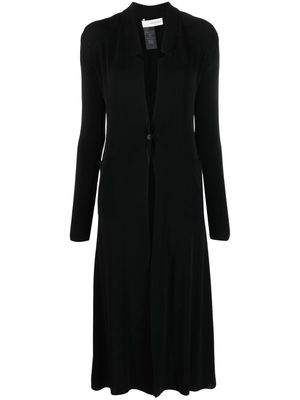 Isabel Benenato long knitted V-neck cardigan - Black