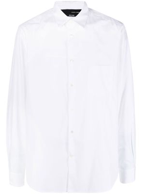 Isabel Benenato long-sleeve cotton shirt - White