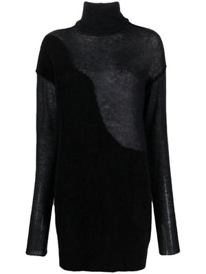 Isabel Benenato roll-neck knit top - Black