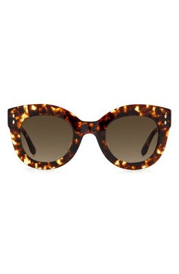 Isabel Marant 49mm Gradient Round Sunglasses in Medium Brown