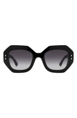 Isabel Marant 52mm Gradient Geometric Sunglasses in Black/Grey Shaded