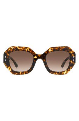 Isabel Marant 52mm Gradient Geometric Sunglasses in Havana/Brown Gradient