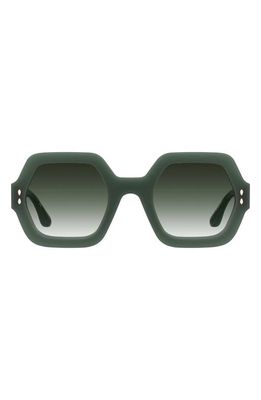 Isabel Marant 52mm Square Sunglasses in Green/Green Shaded