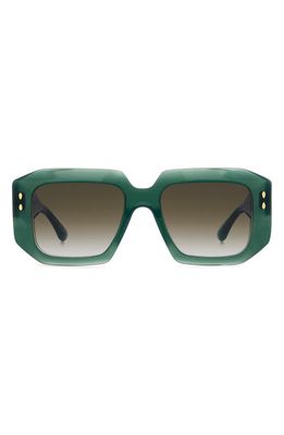 Isabel Marant 53mm Gradient Square Sunglasses in Green/Green Shaded