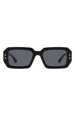 Isabel Marant 53mm Rectangular Sunglasses in Black/Grey